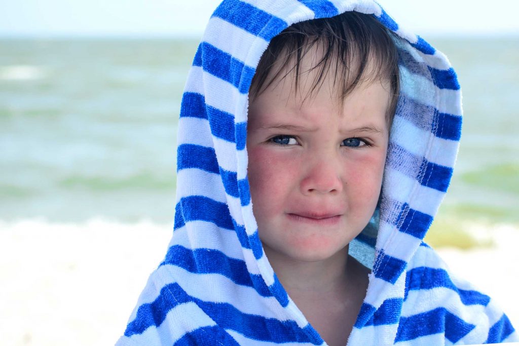 Lesiones en la piel en verano en niños